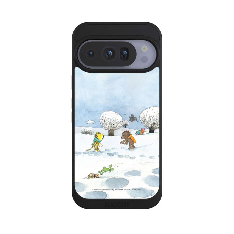 Pixel 10 Pro NIVOpure Kleiner Bär und kleiner Tiger im Schnee