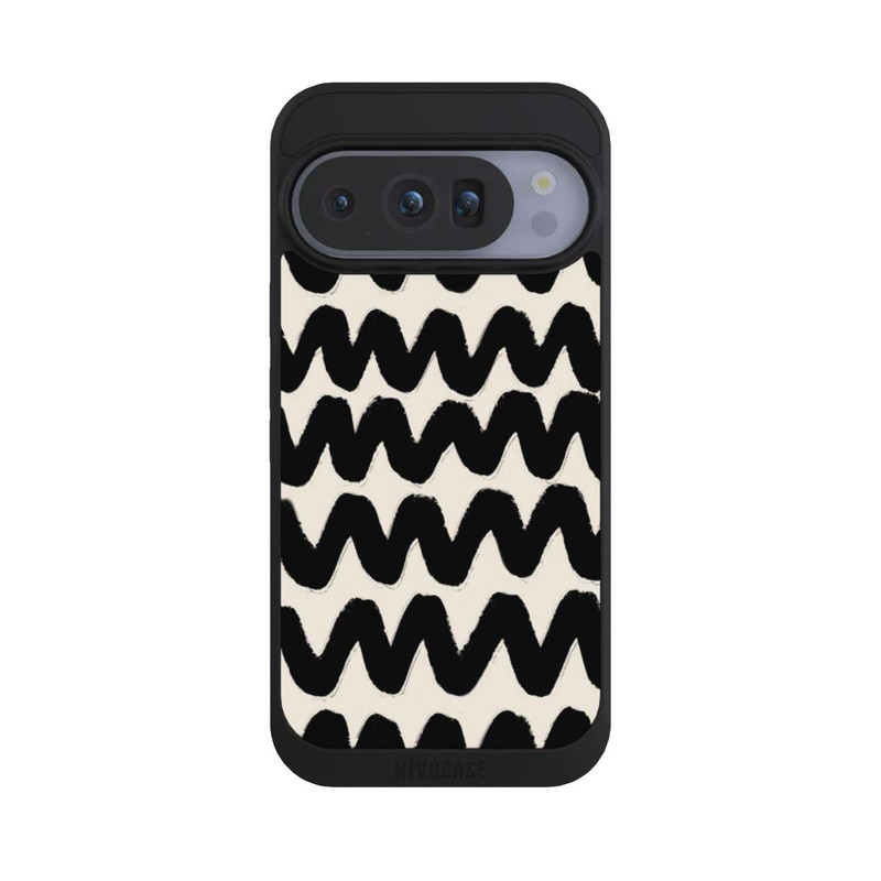 Pixel 10 Pro NIVOpure Vagues Noires Pattern