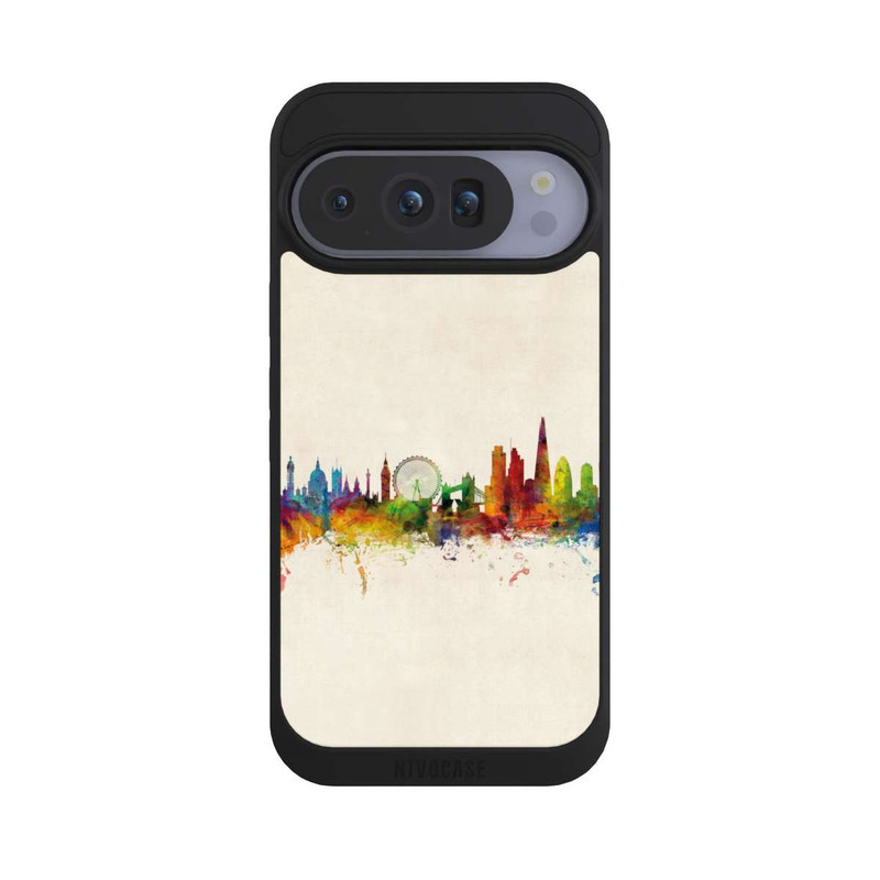 Pixel 10 Pro NIVOpure London Skyline Vintage Hintergrund