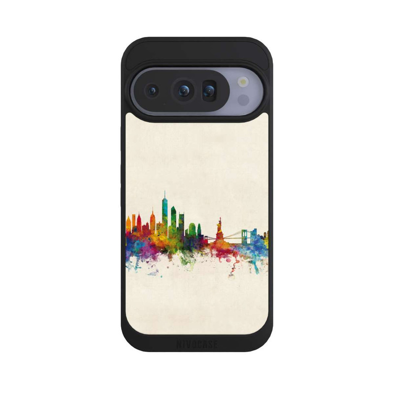 Pixel 10 Pro NIVOpure New York Ligne d'horizon V2 arrière-plan vintage