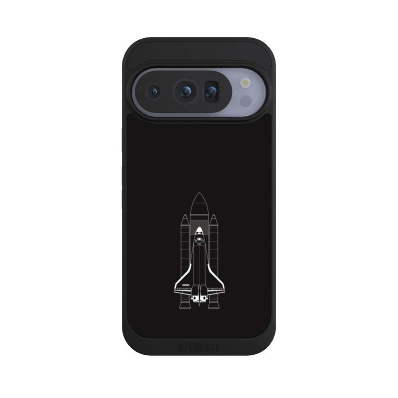 Pixel 10 Pro NIVOpure Space Shuttle Weiß auf Schwarz