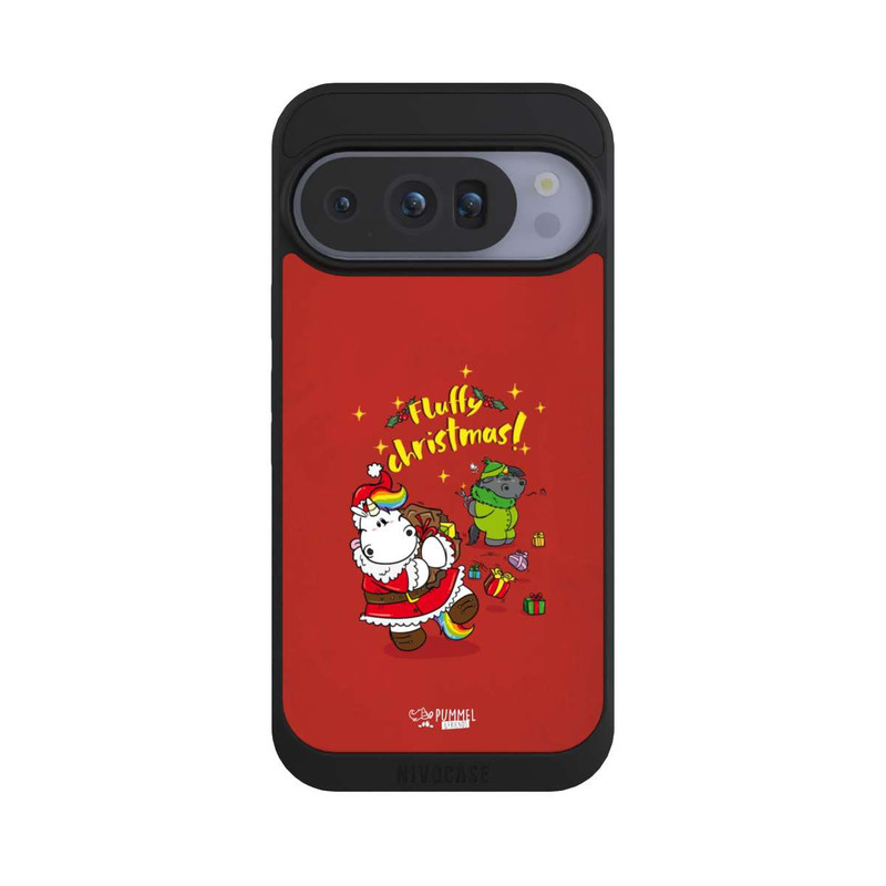 Pixel 10 Pro NIVOpure Pummeleinhorn Fluffy Christmas Rot