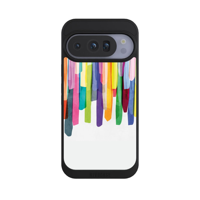 Pixel 10 Pro NIVOpure Colorful Stripes White Background