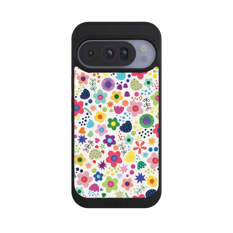 Pixel 10 Pro NIVOpure Fleurs psychédéliques colorées