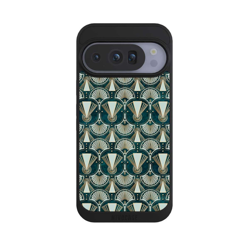 Pixel 10 Pro NIVOpure Art Deco Green Pattern