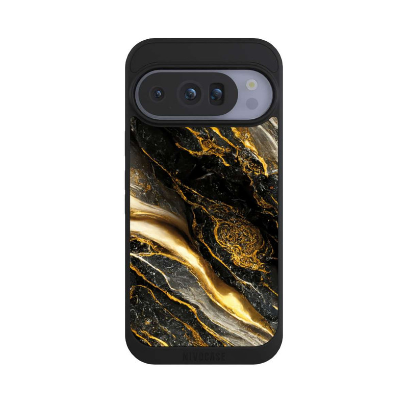 Pixel 10 Pro NIVOpure Schwarze Marmor Goldschichten