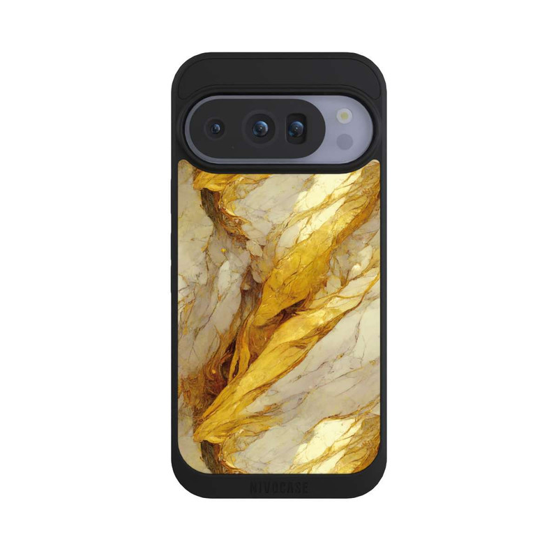 Pixel 10 Pro NIVOpure Couches d'impression en marbre blanc et or
