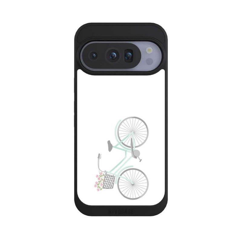 Pixel 10 Pro NIVOpure Retro Fahrrad weißer Hintergrund 
