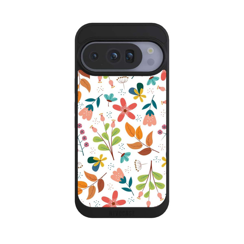 Pixel 10 Pro NIVOpure Fleurs et feuilles blanches