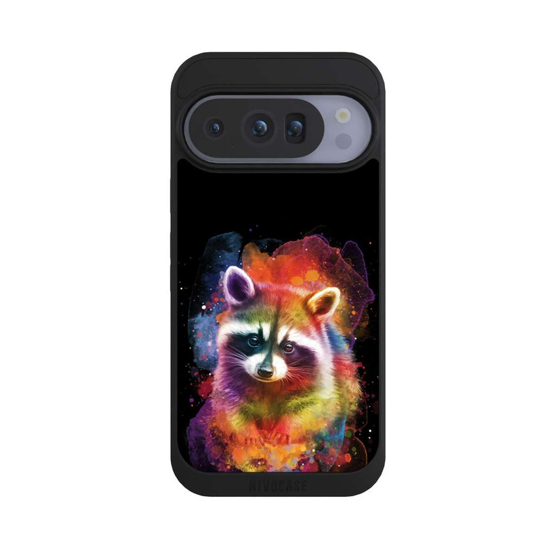 Pixel 10 Pro NIVOpure Happy Racoon Schwarz