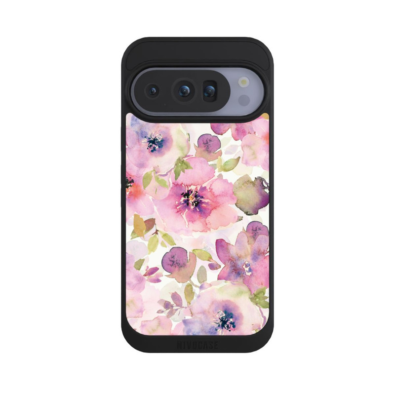 Pixel 10 Pro NIVOpure Pink Flowers Wallpaper