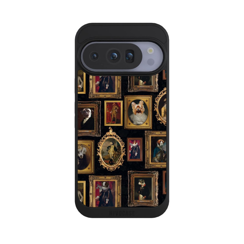 Pixel 10 Pro NIVOpure Bilderrahmen Muster Hunde altmodisch mit KI