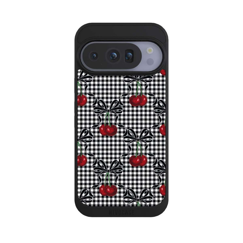 Pixel 10 Pro NIVOpure Kirschen Muster Schwarz