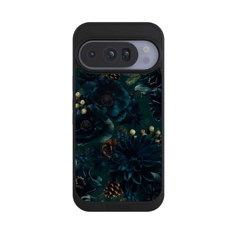 Pixel 10 Pro NIVOpure Motif de fleurs vert et bleu
