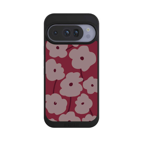 Google Pixel 10 Pro NIVOpure Minimalistische Blumen Bordeaux