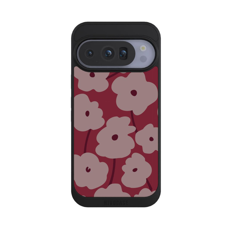 Pixel 10 Pro NIVOpure Minimalistische Blumen Bordeaux