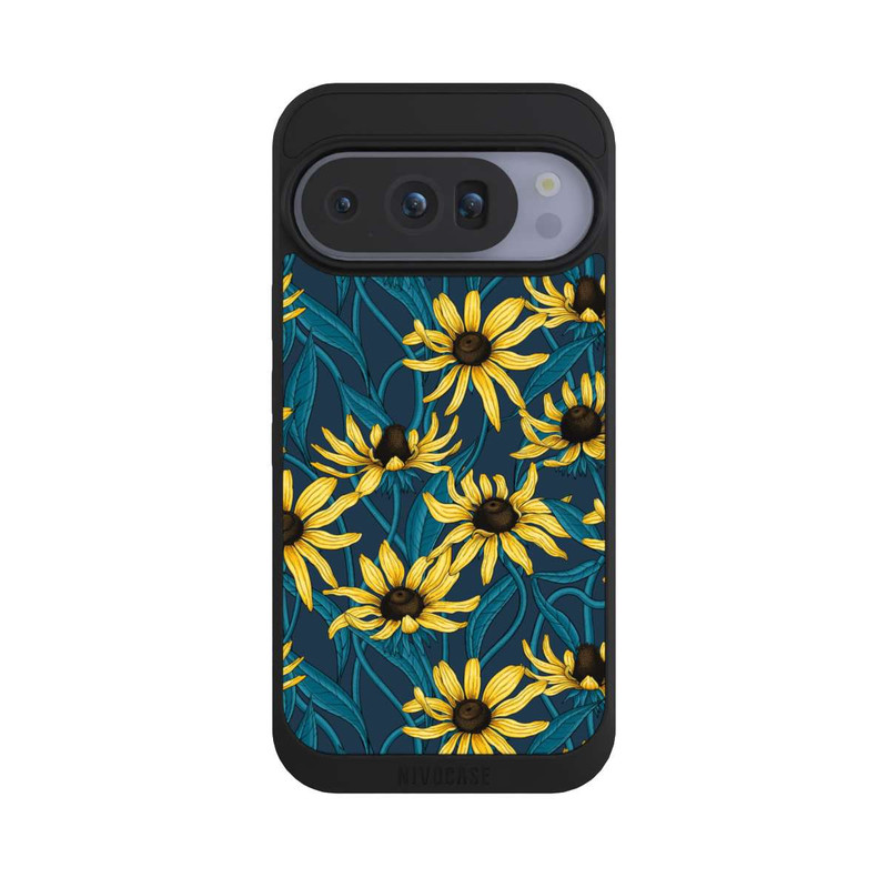 Pixel 10 Pro NIVOpure Sonnenblumen auf Blauem Hintergrund
