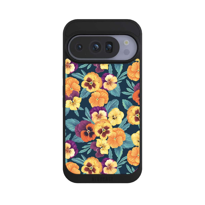 Pixel 10 Pro NIVOpure Pansies on Navy