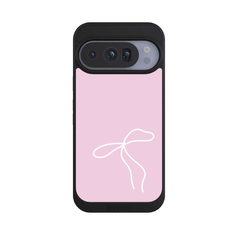 Pixel 10 Pro NIVOpure Trendy Schleife Weiß Rosa