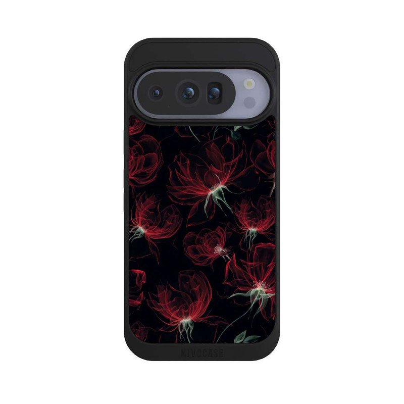 Pixel 10 Pro NIVOpure Tapete mit roten Blumen