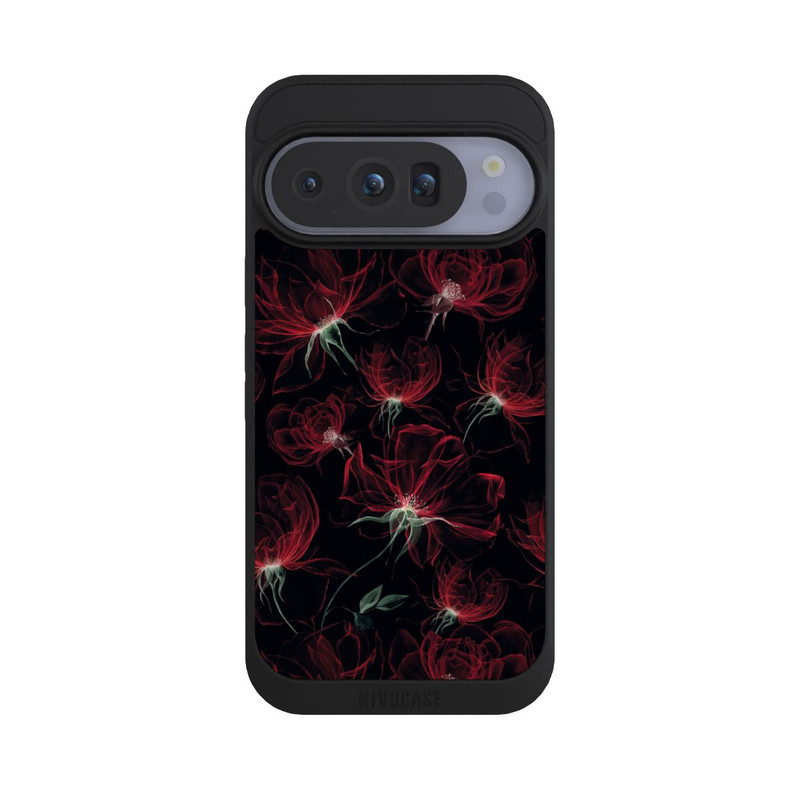 Pixel 10 Pro NIVOpure Red Flowers Wallpaper