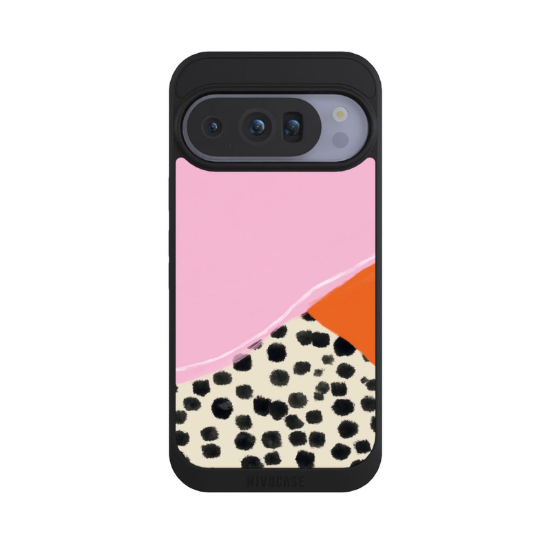 Pixel 10 Pro NIVOpure Pink and Orange Modern Art with Dots