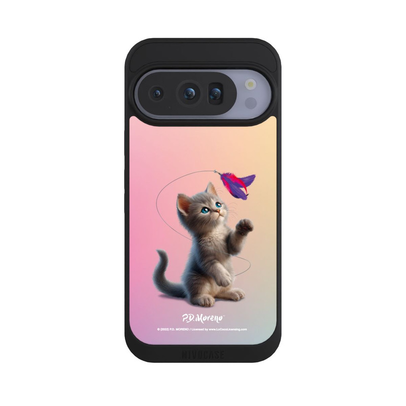 Pixel 10 Pro NIVOpure Playing Cat with Feather