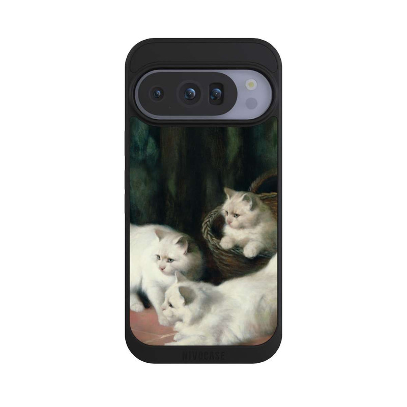 Pixel 10 Pro NIVOpure Three White Angora Kittens