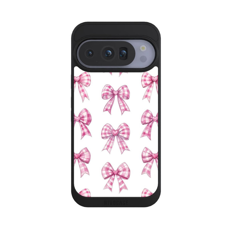 Pixel 10 Pro NIVOpure Pinke Gingham Herzen und Schleifen mit KI
