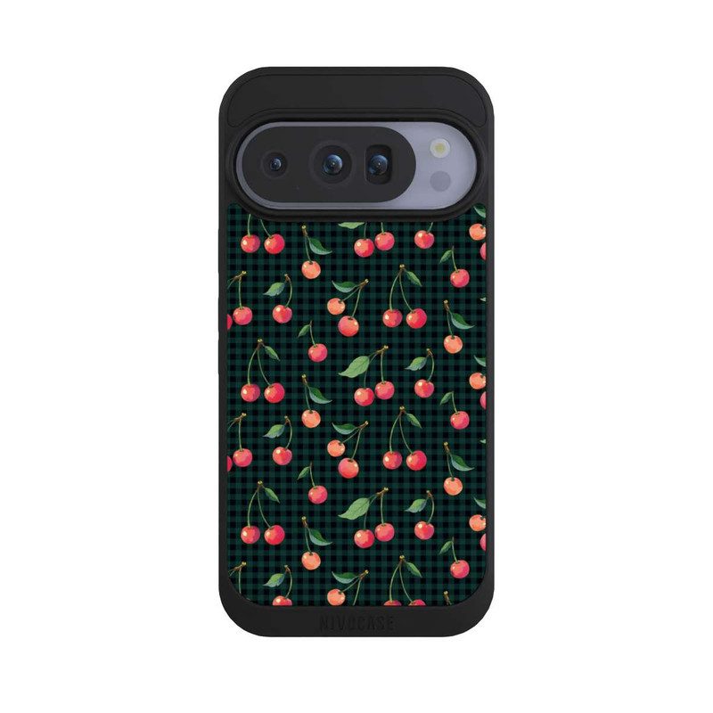 Pixel 10 Pro NIVOpure Cherries and Green Gingham