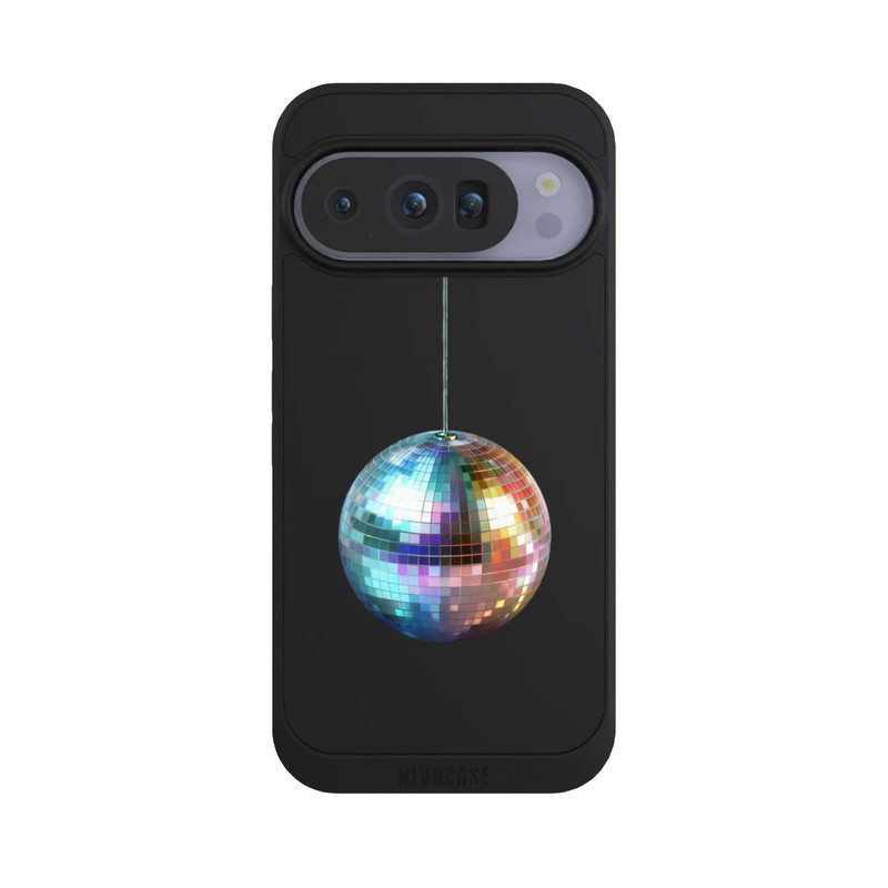 Pixel 10 Pro NIVOpure Disco Balls Party Blue Gold Transparent with AI