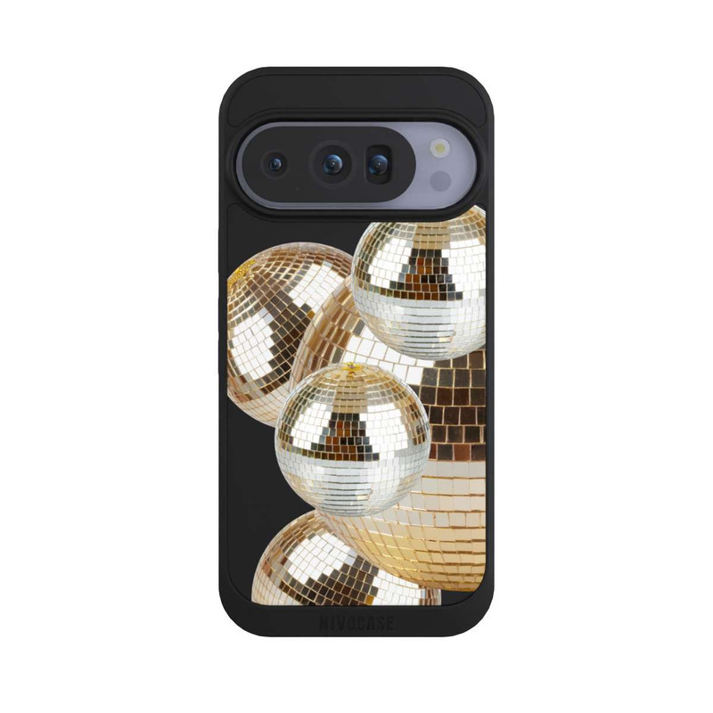 Pixel 10 Pro NIVOpure Disco Ball Party Gold Transparent with AI