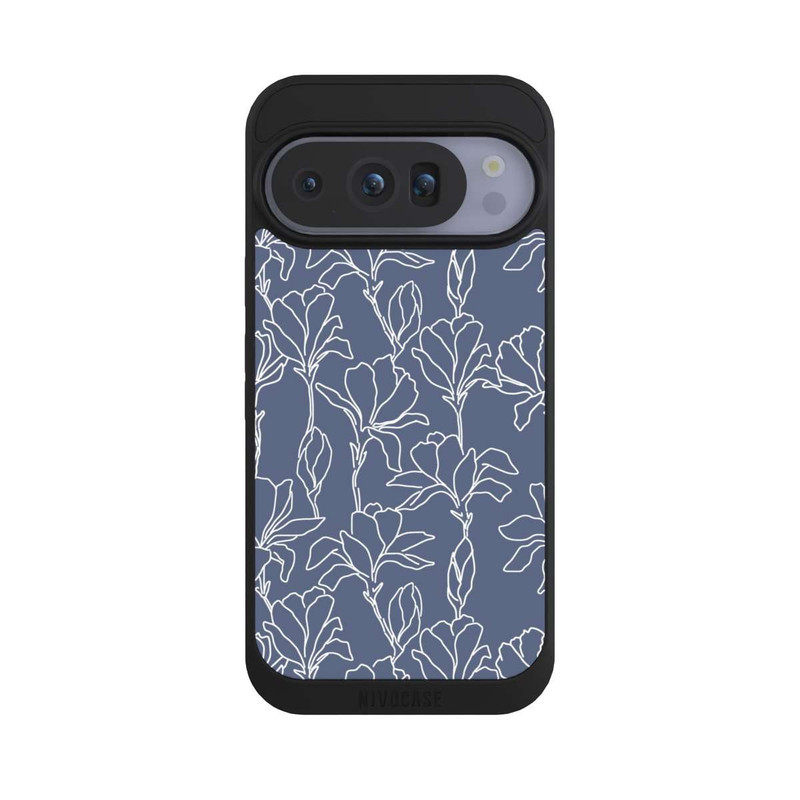Pixel 10 Pro NIVOpure Flower Silhouettes on Blue
