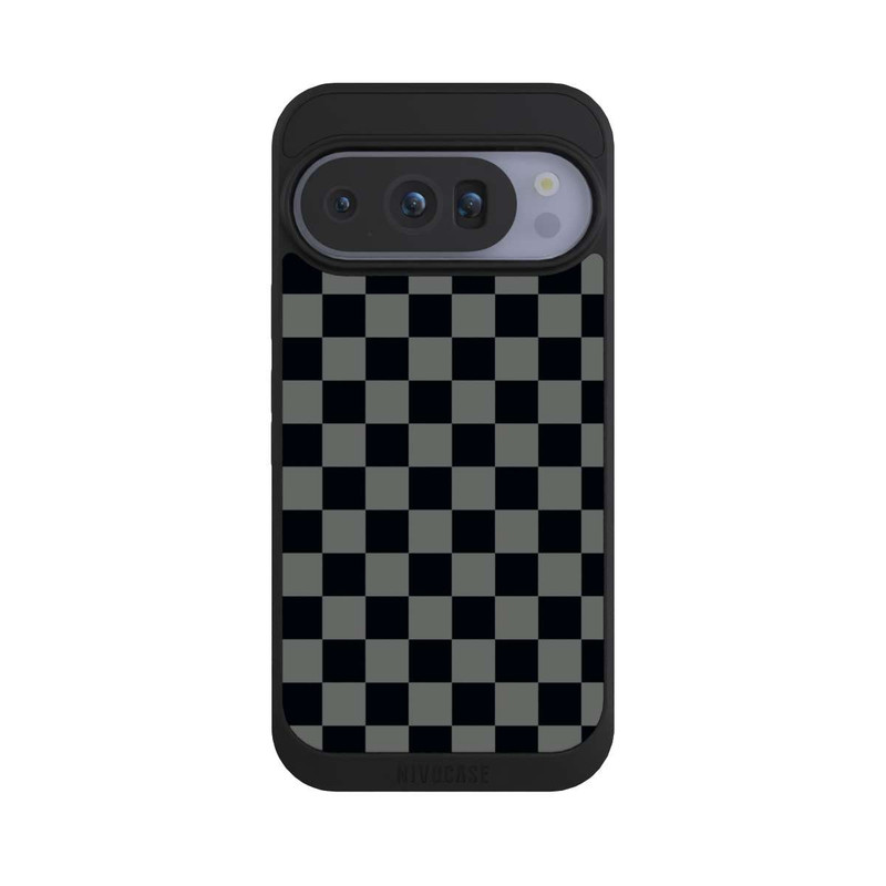 Pixel 10 Pro NIVOpure Checked Pattern Black Grey