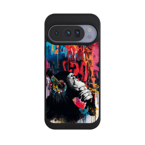 Google Pixel 10 Pro NIVOpure Affe Stereo Kopfhörer Graffiti Street Art Blau