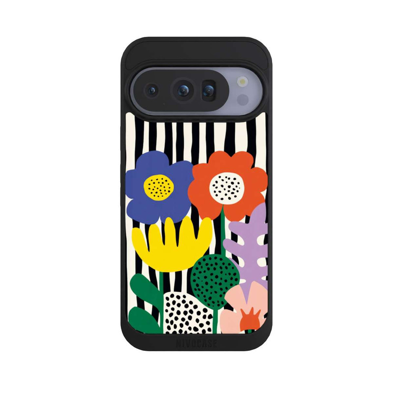 Pixel 10 Pro NIVOpure Flowers Striped Background