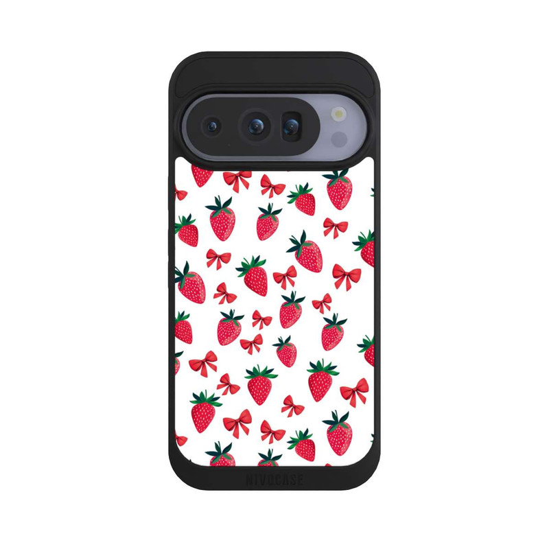 Pixel 10 Pro NIVOpure Strawberry Ribbon Pattern Red
