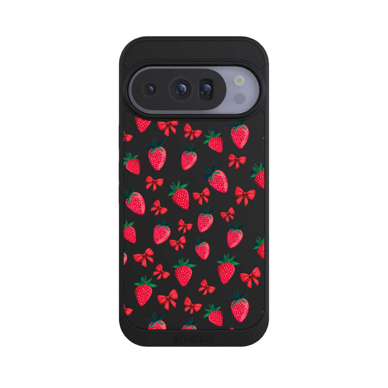 Pixel 10 Pro NIVOpure Erdbeer Herz Muster Transparent