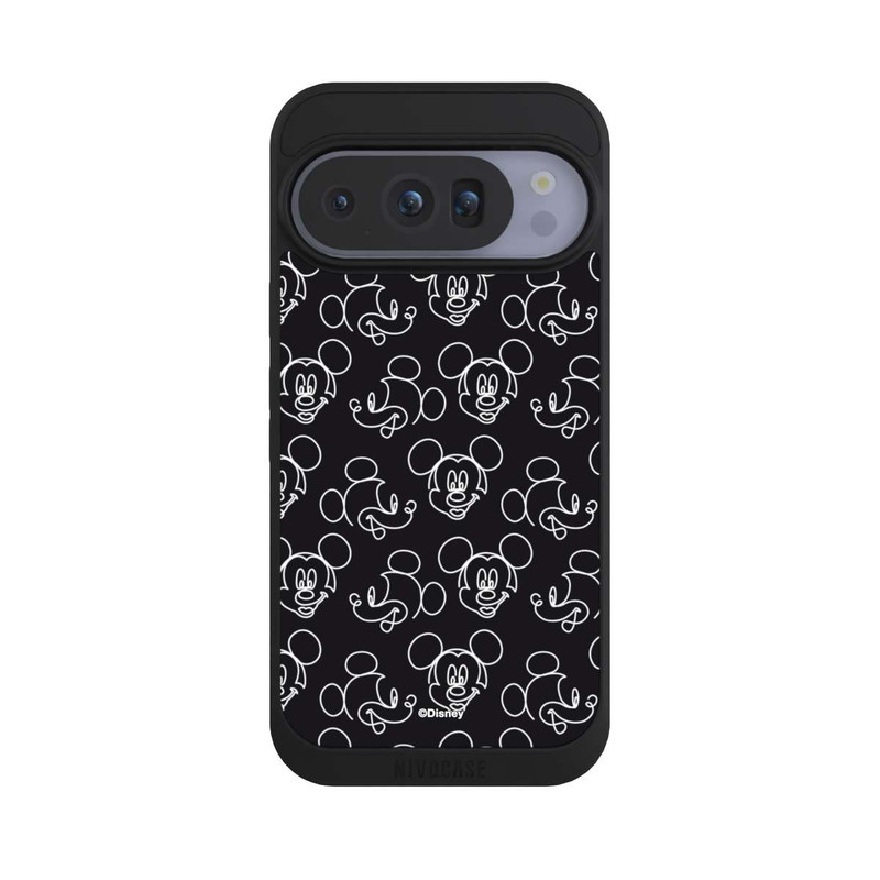 Pixel 10 Pro NIVOpure Disney Mickey Faces Black Line Art Pattern