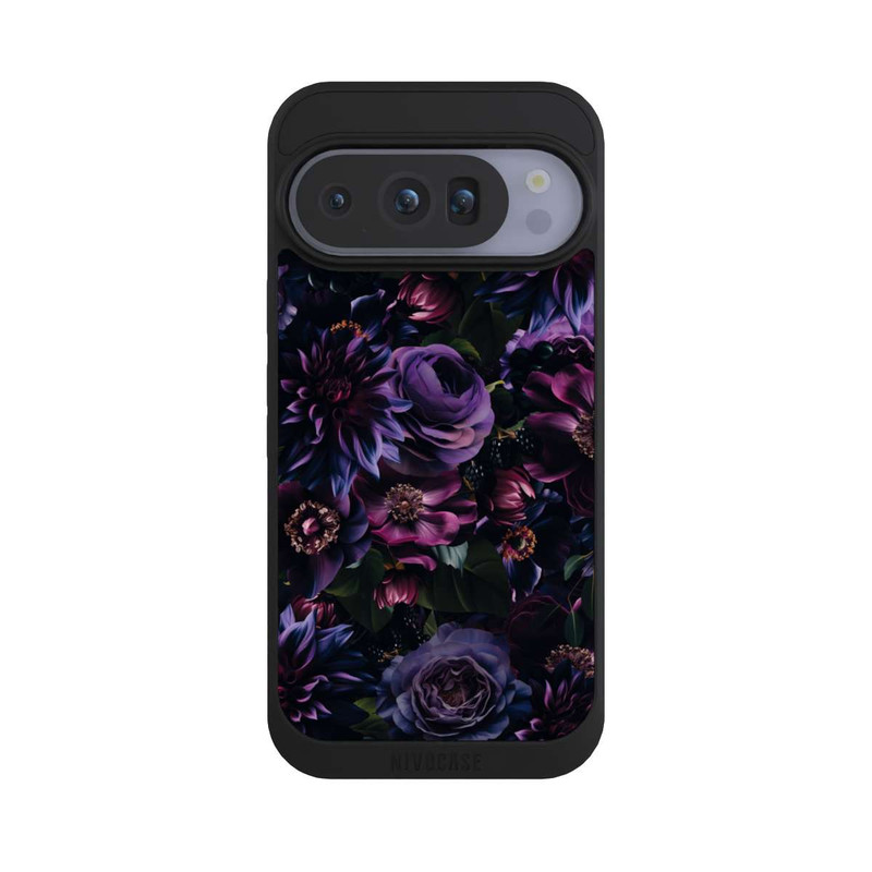 Pixel 10 Pro NIVOpure Dark Purple Flowers
