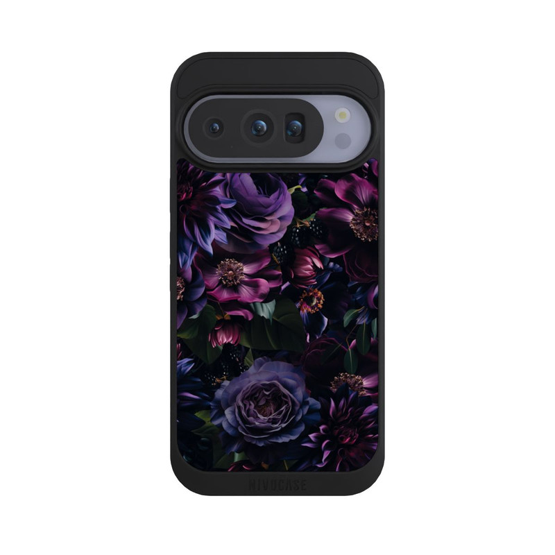 Pixel 10 Pro NIVOpure Dark Purple Flowers