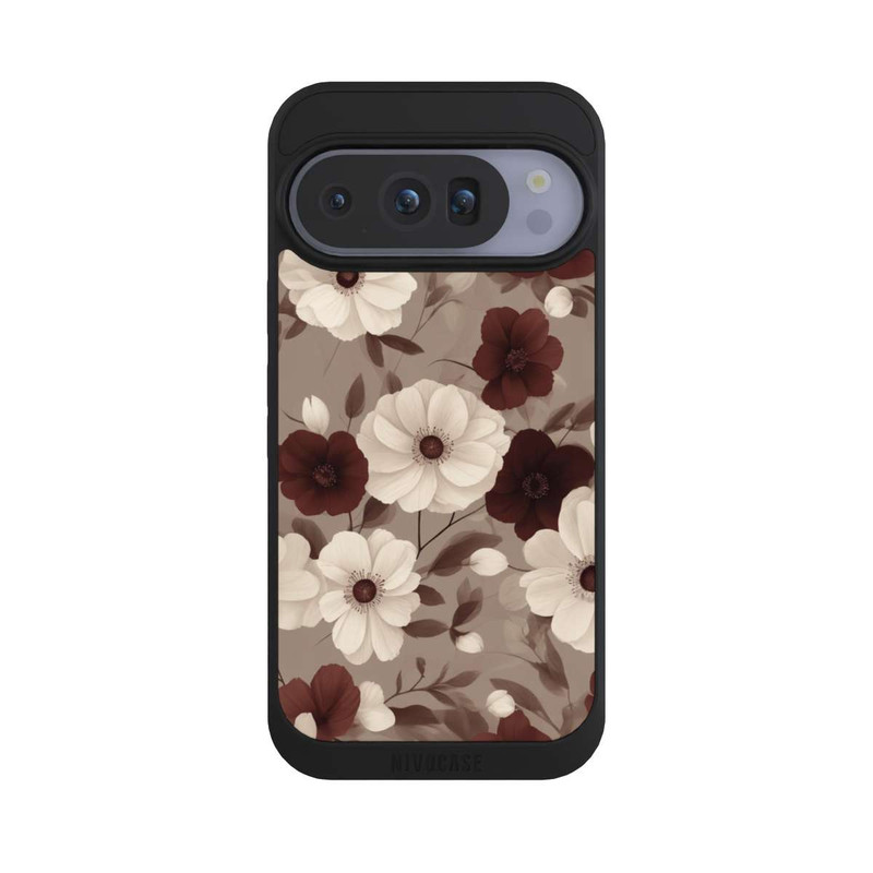Pixel 10 Pro NIVOpure Bordeaux Und Creme Blumen mit KI