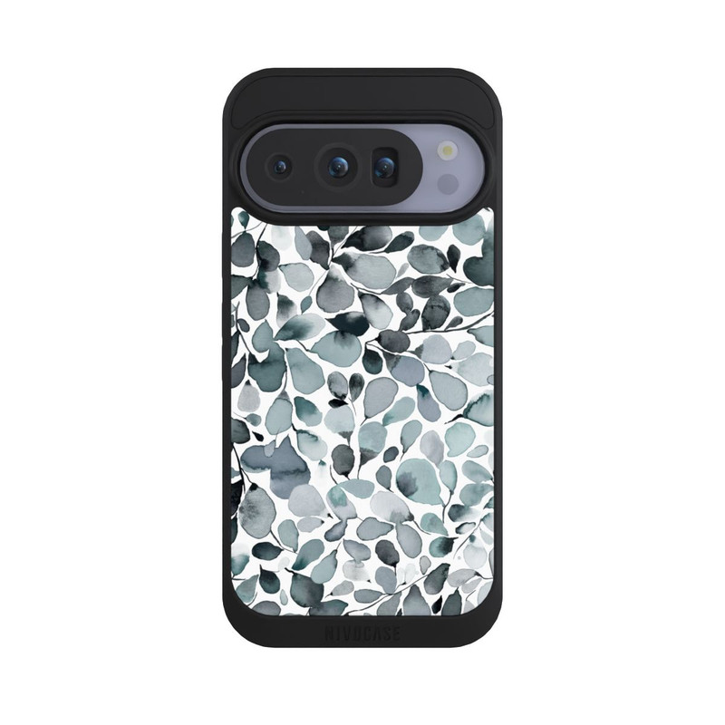 Pixel 10 Pro NIVOpure Eucalyptus Watercolor Leaves Grey