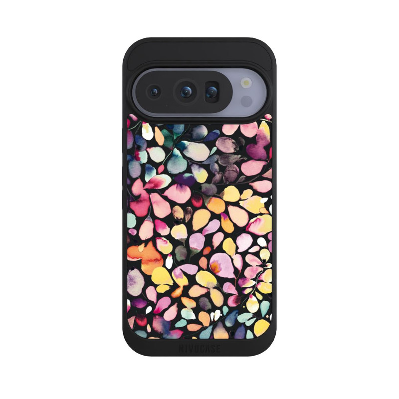 Pixel 10 Pro NIVOpure Eucalyptus Watercolor Leaves Black