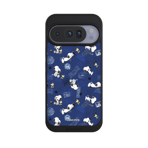 Google Pixel 10 Pro NIVOpure Peanuts Travel Stamps Pattern Blue