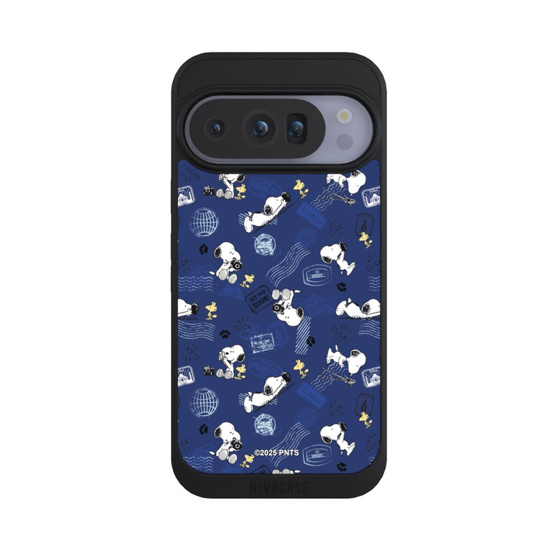 Pixel 10 Pro NIVOpure Peanuts Travel Stamps Pattern Blue