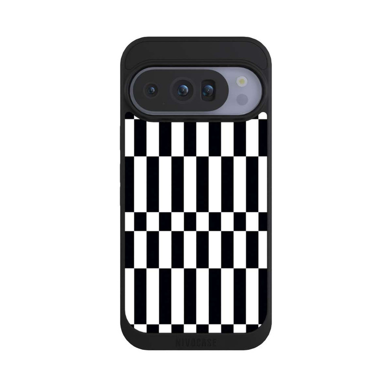 Pixel 10 Pro NIVOpure Checked Abstract Bold Black and White Color Block