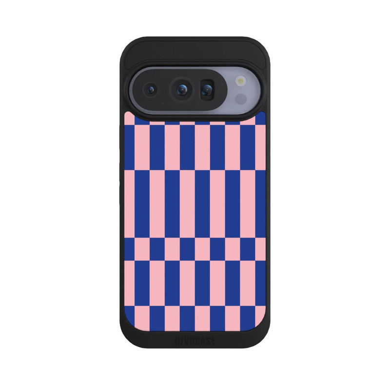Pixel 10 Pro NIVOpure Checked Abstract Bold Electric Blue and Pink Color Block