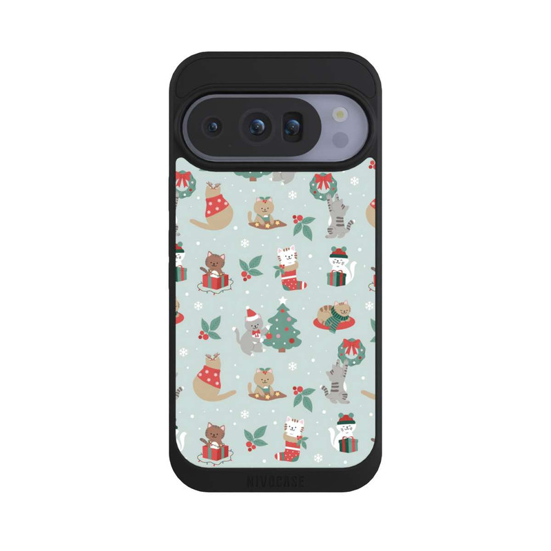 Pixel 10 Pro NIVOpure Chats Festifs dans un Payage d'Hivernal
