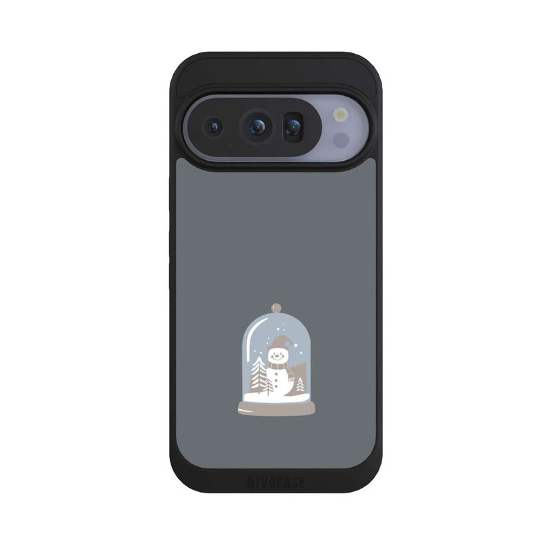 Pixel 10 Pro NIVOpure Boule à Neige Minimaliste avec Bonhomme de Neige